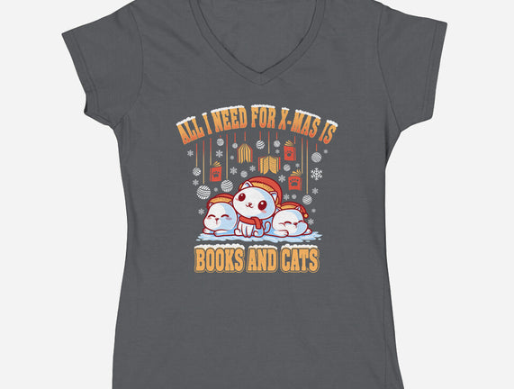 All I Need For Christmas Is Books And Cats