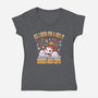 All I Need For Christmas Is Books And Cats-Womens-V-Neck-Tee-erion_designs