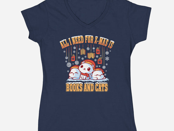 All I Need For Christmas Is Books And Cats