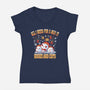 All I Need For Christmas Is Books And Cats-Womens-V-Neck-Tee-erion_designs