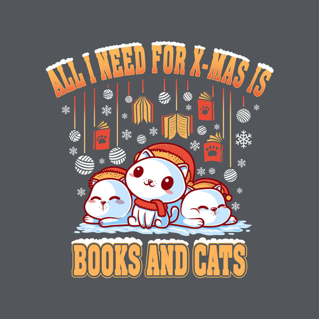 All I Need For Christmas Is Books And Cats-Womens-Fitted-Tee-erion_designs