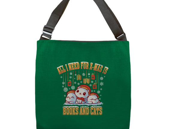 All I Need For Christmas Is Books And Cats
