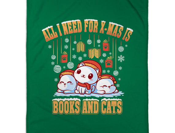 All I Need For Christmas Is Books And Cats