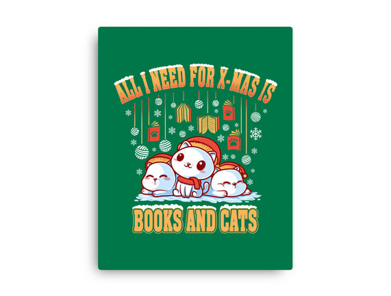 All I Need For Christmas Is Books And Cats