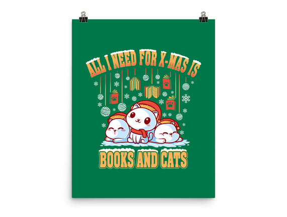 All I Need For Christmas Is Books And Cats