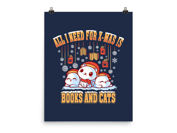 All I Need For Christmas Is Books And Cats