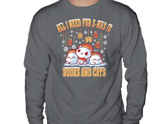 All I Need For Christmas Is Books And Cats