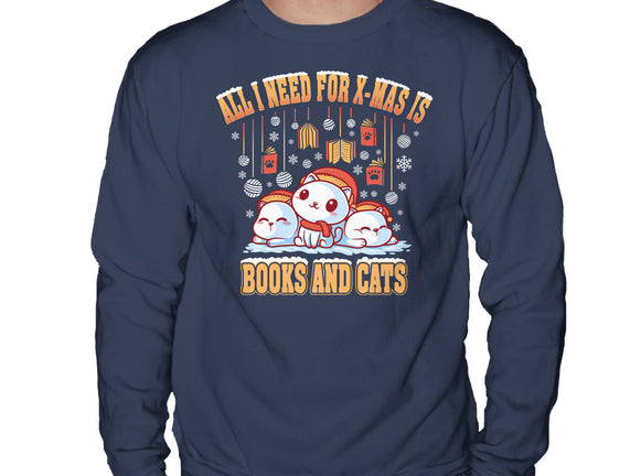 All I Need For Christmas Is Books And Cats