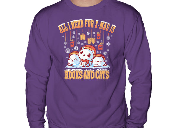 All I Need For Christmas Is Books And Cats