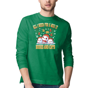 All I Need For Christmas Is Books And Cats