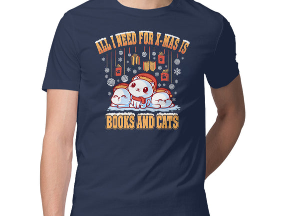 All I Need For Christmas Is Books And Cats
