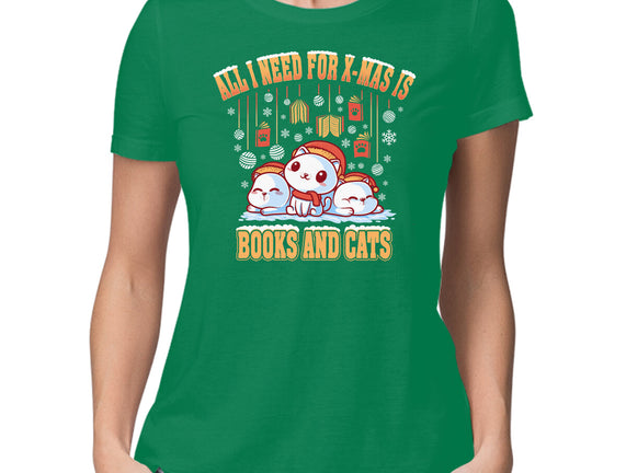 All I Need For Christmas Is Books And Cats