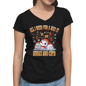 All I Need For Christmas Is Books And Cats