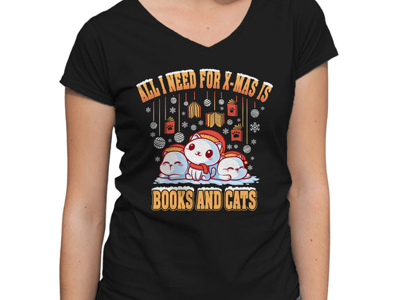 All I Need For Christmas Is Books And Cats