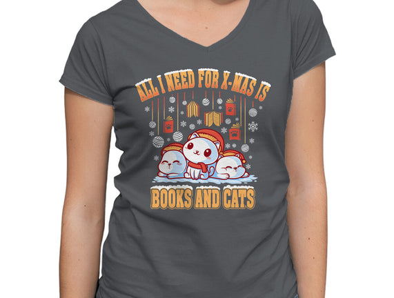 All I Need For Christmas Is Books And Cats