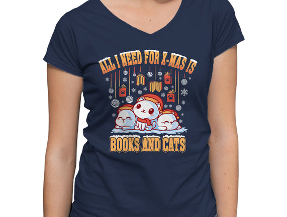 All I Need For Christmas Is Books And Cats