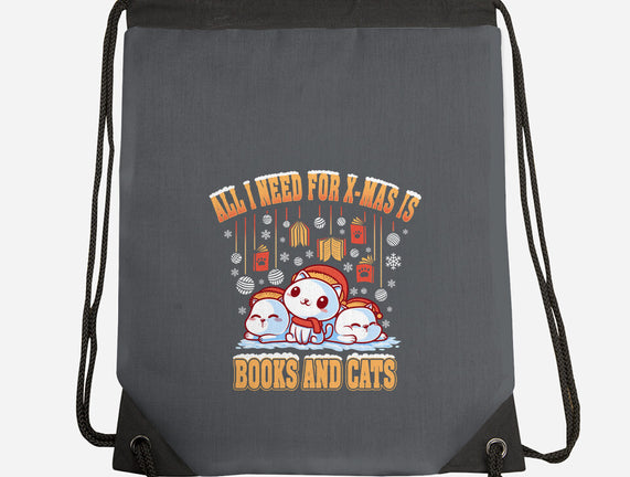 All I Need For Christmas Is Books And Cats