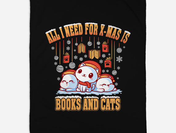 All I Need For Christmas Is Books And Cats