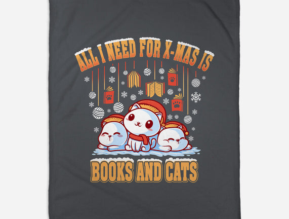 All I Need For Christmas Is Books And Cats