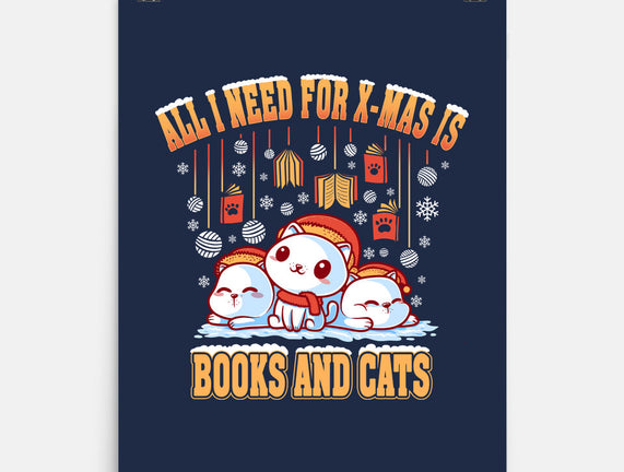 All I Need For Christmas Is Books And Cats