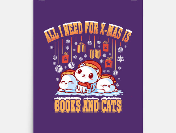 All I Need For Christmas Is Books And Cats