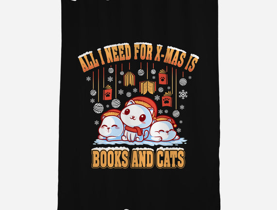 All I Need For Christmas Is Books And Cats