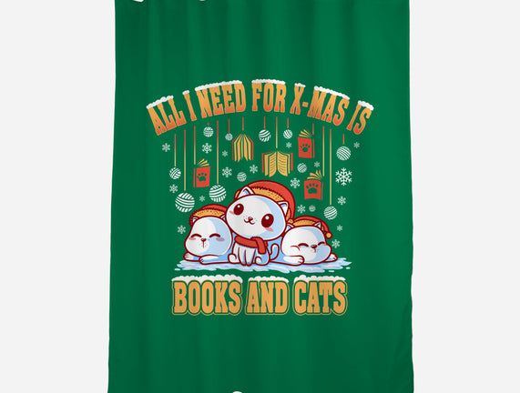 All I Need For Christmas Is Books And Cats