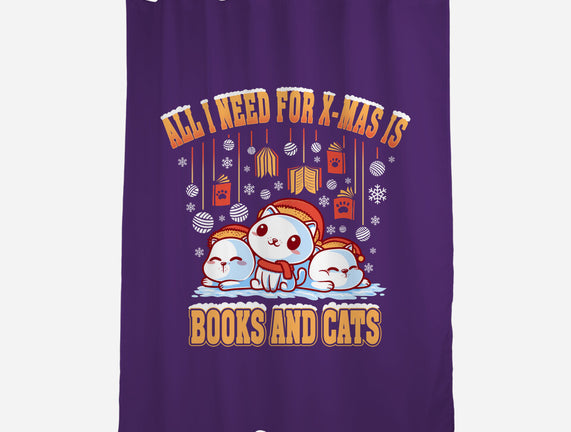 All I Need For Christmas Is Books And Cats