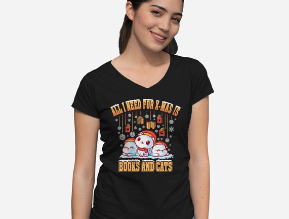 All I Need For Christmas Is Books And Cats