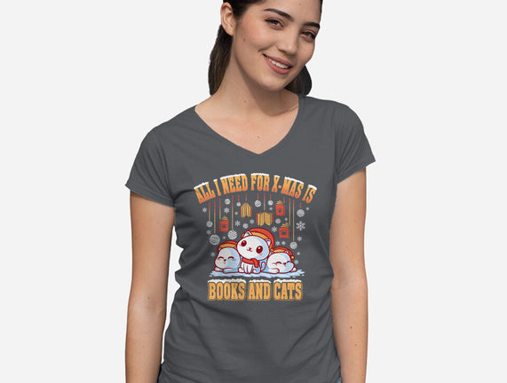 All I Need For Christmas Is Books And Cats
