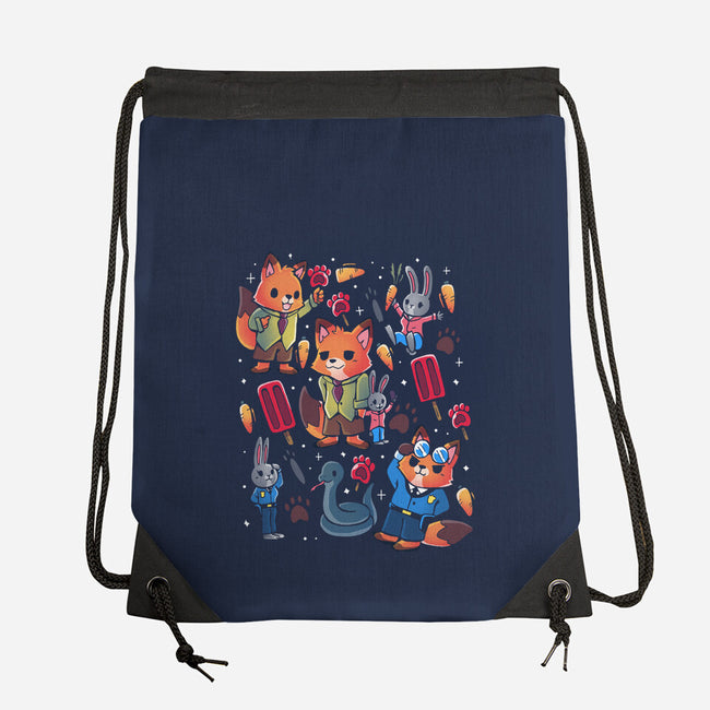 Fox And Rabbit-None-Drawstring-Bag-Vallina84
