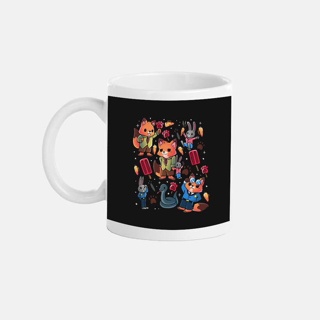 Fox And Rabbit-None-Mug-Drinkware-Vallina84