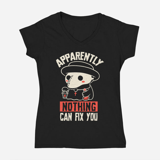 Nothing Can Fix You-Womens-V-Neck-Tee-koalastudio