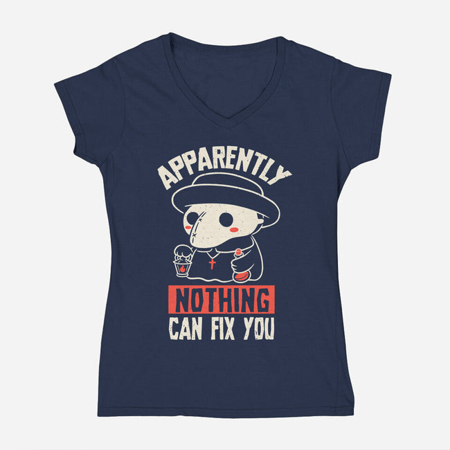 Nothing Can Fix You-Womens-V-Neck-Tee-koalastudio