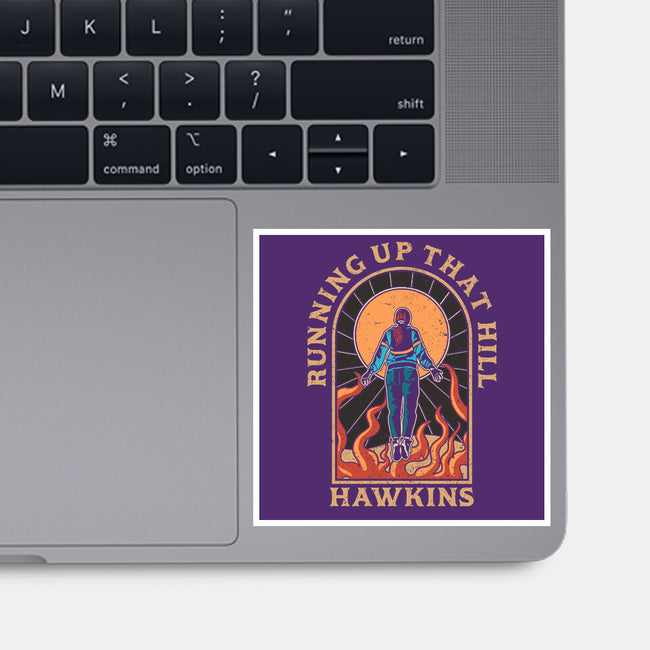 Running Up That Hill Hawkins-None-Glossy-Sticker-fanfreak1