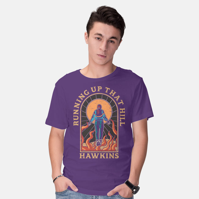 Running Up That Hill Hawkins-Mens-Basic-Tee-fanfreak1