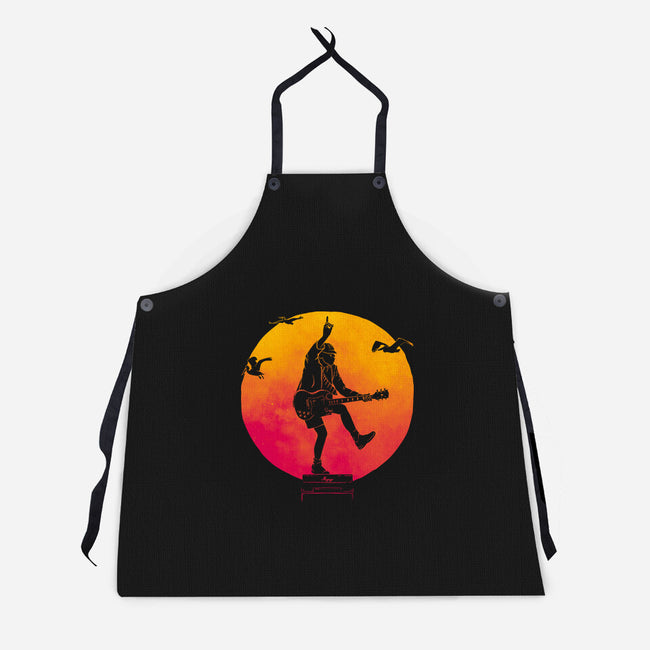 The Guitar Kid-Unisex-Kitchen-Apron-teesgeex