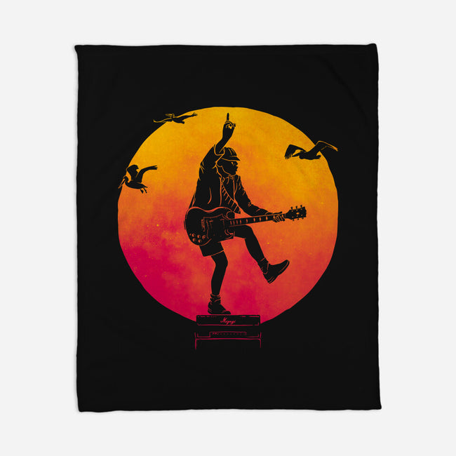 The Guitar Kid-None-Fleece-Blanket-teesgeex