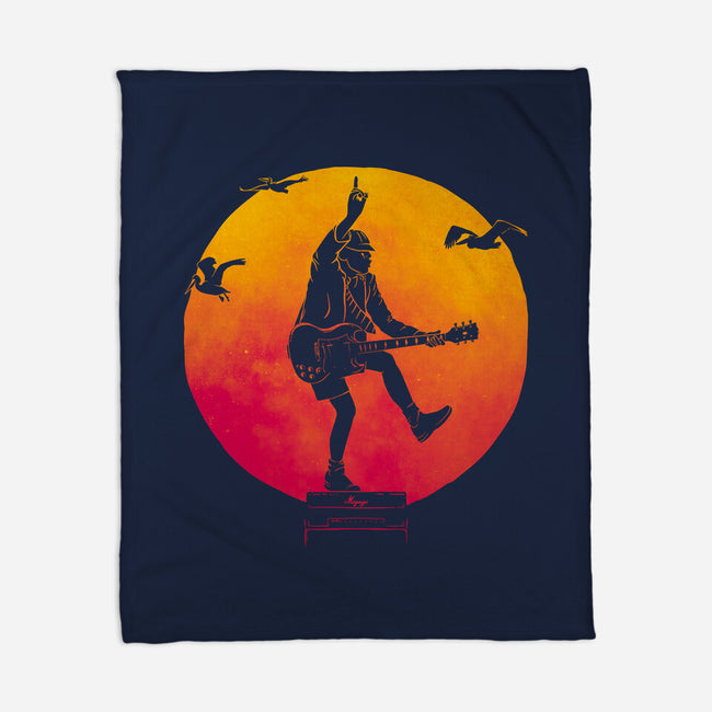The Guitar Kid-None-Fleece-Blanket-teesgeex