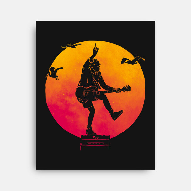 The Guitar Kid-None-Stretched-Canvas-teesgeex