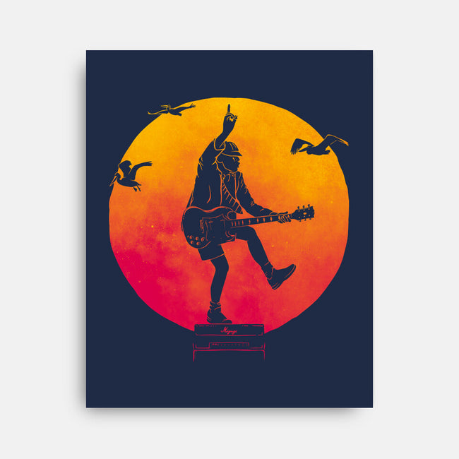 The Guitar Kid-None-Stretched-Canvas-teesgeex