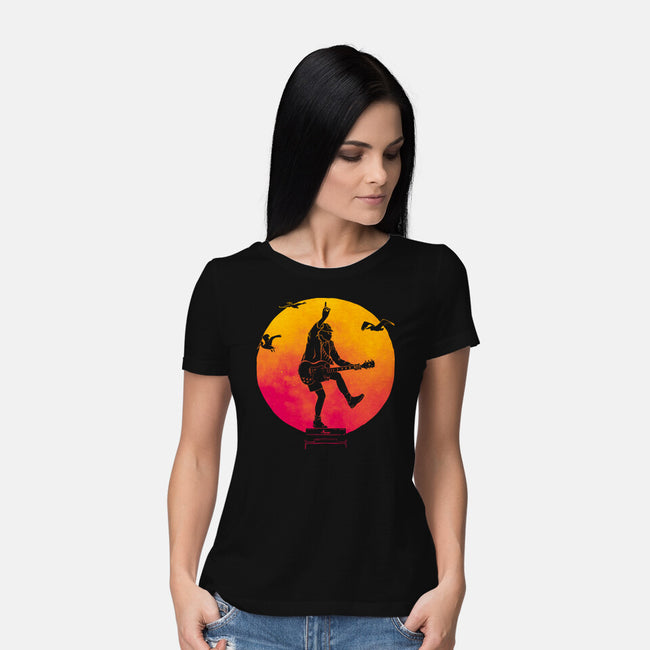 The Guitar Kid-Womens-Basic-Tee-teesgeex