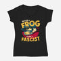 Better A Frog-Womens-V-Neck-Tee-teesgeex
