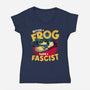 Better A Frog-Womens-V-Neck-Tee-teesgeex