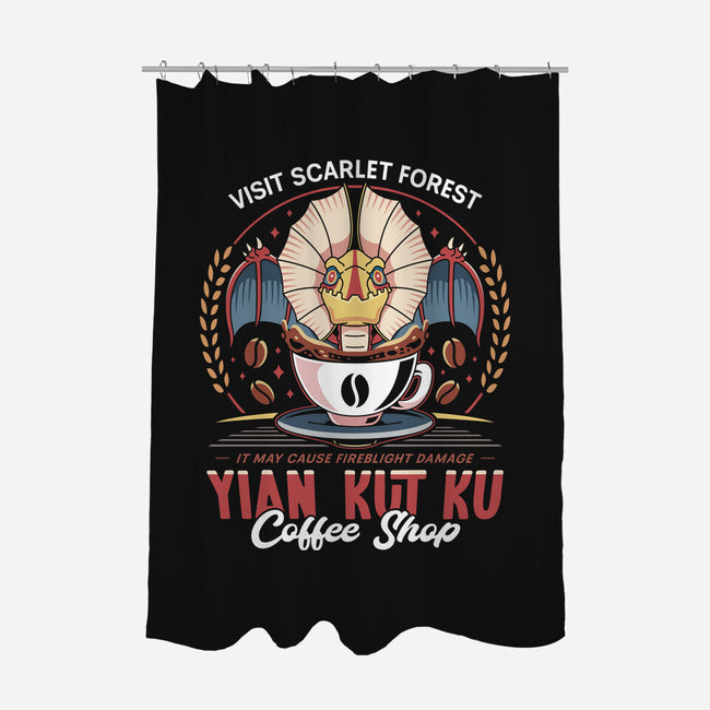 Yian Kut Ku Coffee Emblem-None-Polyester-Shower Curtain-LAGELANTEE