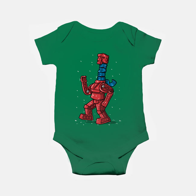 Robot Scarf-Baby-Basic-Onesie-Raffiti