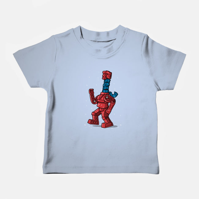 Robot Scarf-Baby-Basic-Tee-Raffiti