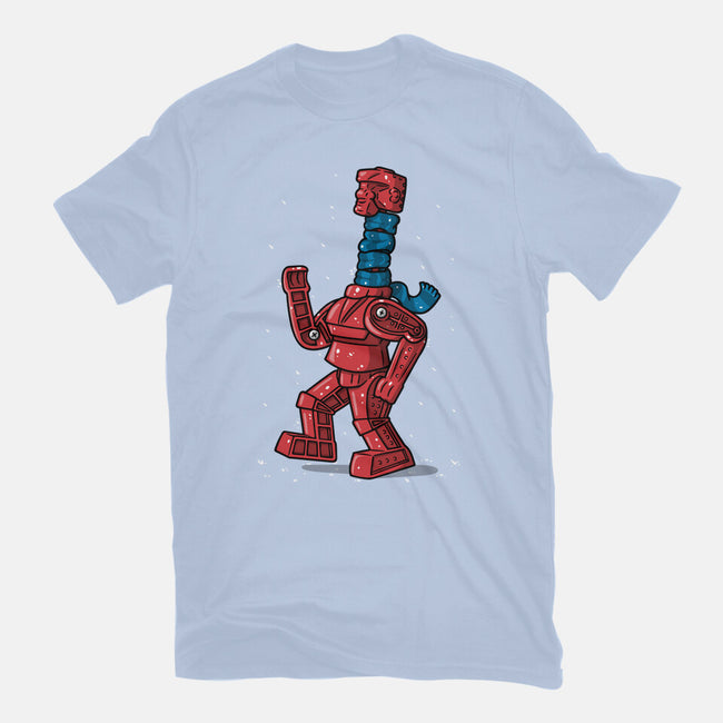 Robot Scarf-Womens-Fitted-Tee-Raffiti