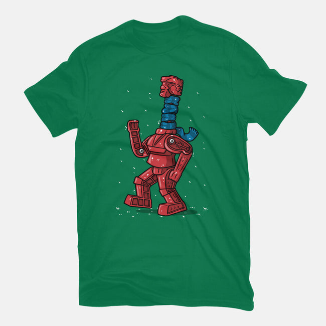 Robot Scarf-Womens-Fitted-Tee-Raffiti