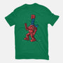 Robot Scarf-Womens-Fitted-Tee-Raffiti